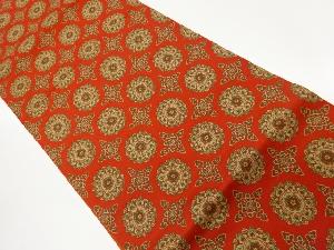 華紋に花菱模様織出し全通洒落袋帯